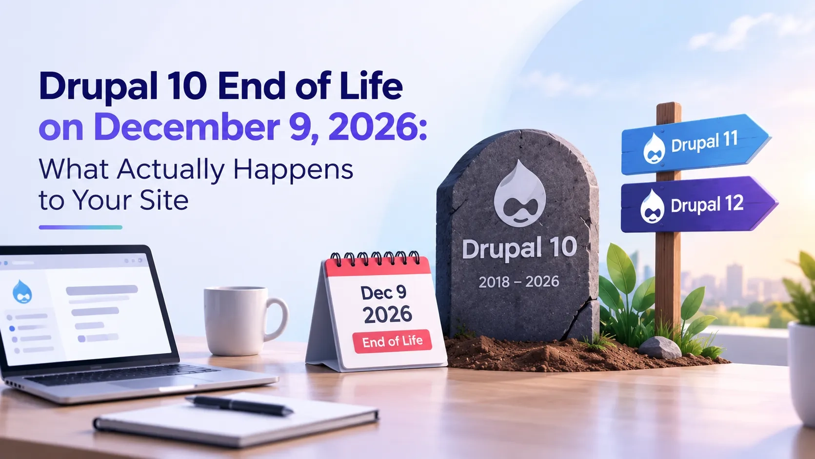 Drupal 10 End of Life on December 9, 2026: What Actually Happens to Your Site